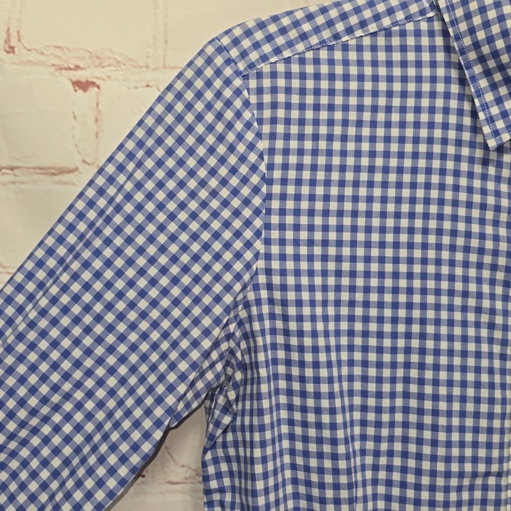 Brooks Brothers 1818 Blue White Checked Long Sleeve Shirt Womens Size 4 - Picture 5 of 13